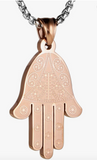 Hamsa Hand Protection Amulet Pendant (Silver, Gold, Black, Rose Gold)