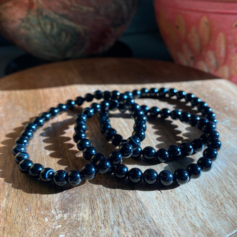 Grounding and Transformation Bracelet: Black Obsidian